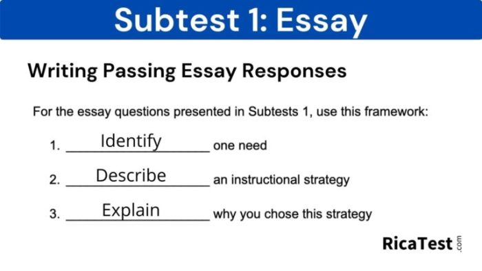 Rica subtest 3 practice test