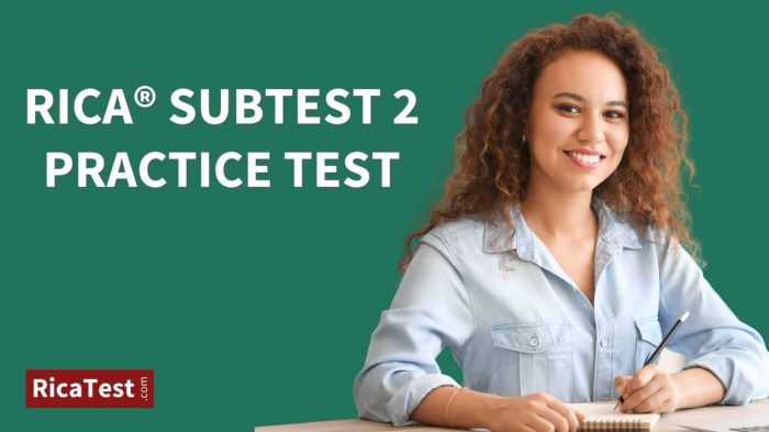 Rica subtest 3 practice test