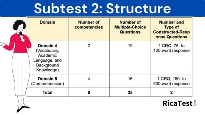 Rica subtest 3 practice test