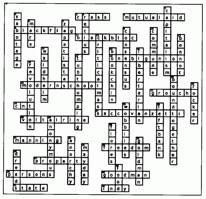 Crossword puzzle cold war answers