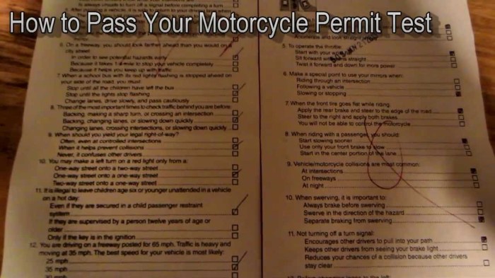 Indiana motorcycle permit test study guide