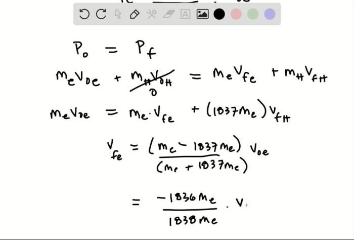 An electron collides elastically with a stationary hydrogen atom