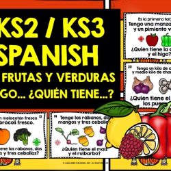 La manzana find the spanish fruits and vegetables